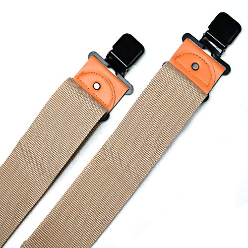 Image of MELOTOUGH Men's Suspender 2 inch Wide Partial Elastic Strap for Jeans Pants