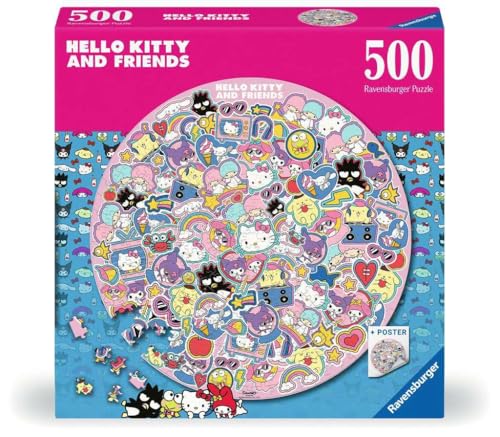 Ravensburger Hello Kitty 500 Piece Round Jigsaw Puzzle | Premium Quality Made in Europe | FSC Certified Materials