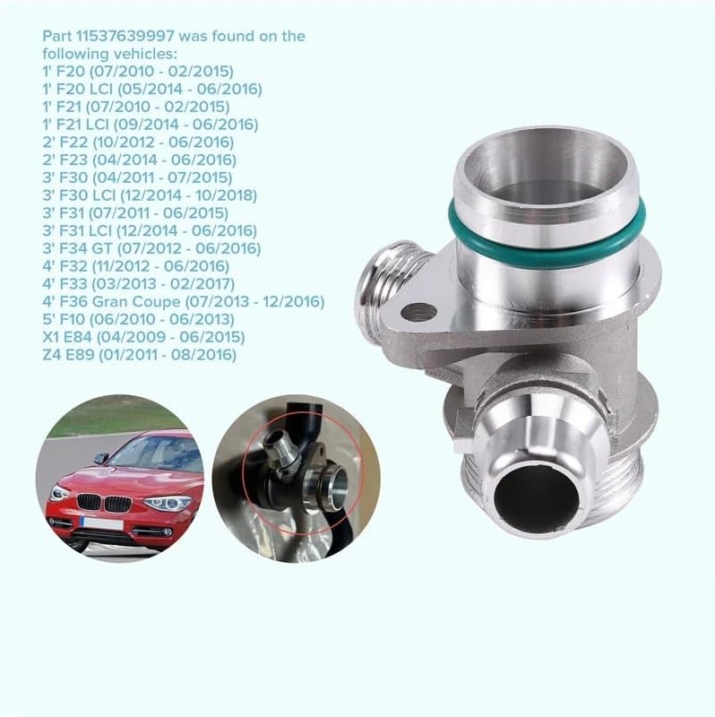 Car Cooling System Upgrade Kit 11537639997 Aluminum Connector For BMW F20 F30 F10 N20 Coolant Hose