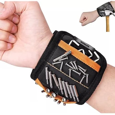 Magnetic Wristband DIY Tools Belt Tool Holder 15 Powerful Magnets Screws Holder Handy Tool Organizer Wrist Belt Best Gift For Men and Women Cover