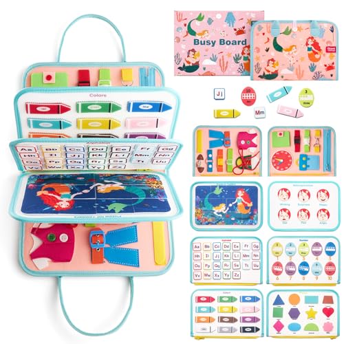 Busy Board Sensory Toys for Toddlers 2 3 4, Travel...