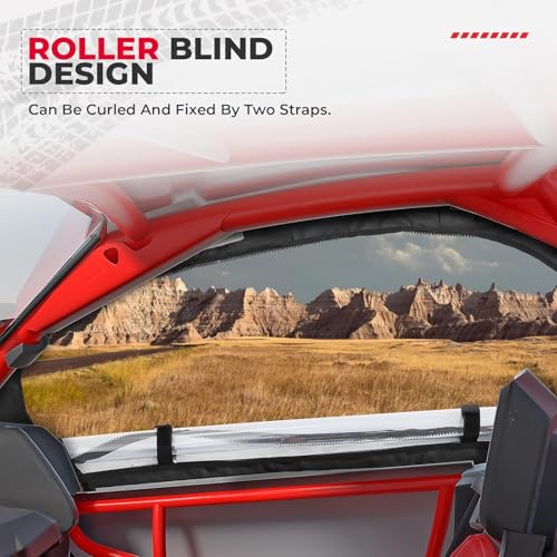 KEMIMOTO X3 Soft Upper Door Set Kit, UTV Soft Cab Doors top Enclosure, Soft Top Door Skin Compatible with 2017-2024 Can Am Maverick X3 Max 4-Seater Models, Work with Roof and Partial Windshields