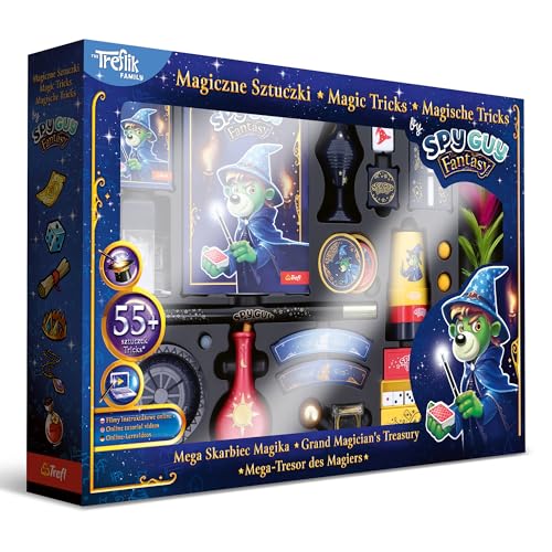 Trefl, Magiczne Sztuczki Spy Guy - Mega Skarbiec Magika - Zestaw Iluzjonisty, Rekwizyty do Sztuczek, dla Dzieci od 6 lat