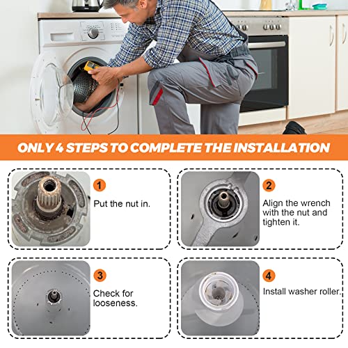 Beaquicy 【WRENCH UPGRADED】 TB123A Washer Spanner Wrench Fit for GE Whirlpool Washer - 1-11/16 Inch Washer Tub Nut Spanner Wrench Replaces TB123A TB123B ERTB123A AP6832671 AP4503397 - Image 5