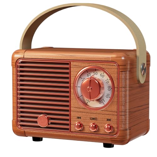 Image of Dosmix Retro Bluetooth Speaker,Vintage Decor,Small Gift for Women Men Teens | Cute old fashion style for kitchen desk bedroom office party outdoor kawaii accessories gifts for women teen girls