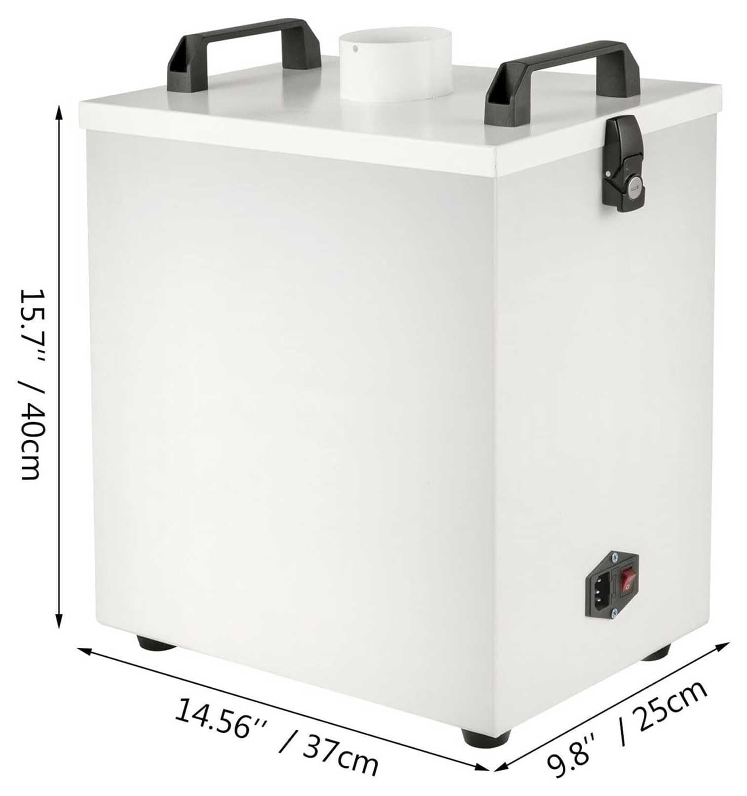 Purificador de aire extractor de humos de 80 W, purificador de humo de bajo ruido con amortiguador de metal, 180 m³/h para máquinas de grabado CNC CO2, sistema eficaz de filtración de aire