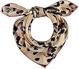 53 x 53 cm FRAAS Nickituch aus reiner Seide mit Animal Print für Damen Gold