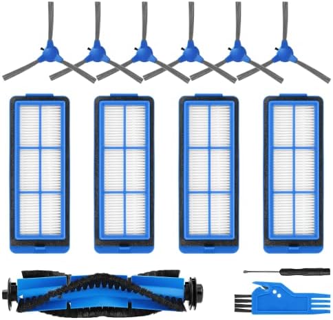Ersatzteil-Set Für Eufy RoboVac 11S/15C/30C Max & G30 Edge/G10 Hybrid – Mit Hauptbürste, 6 Seitenbürsten, 6 Filtern & Reinigungsbürste