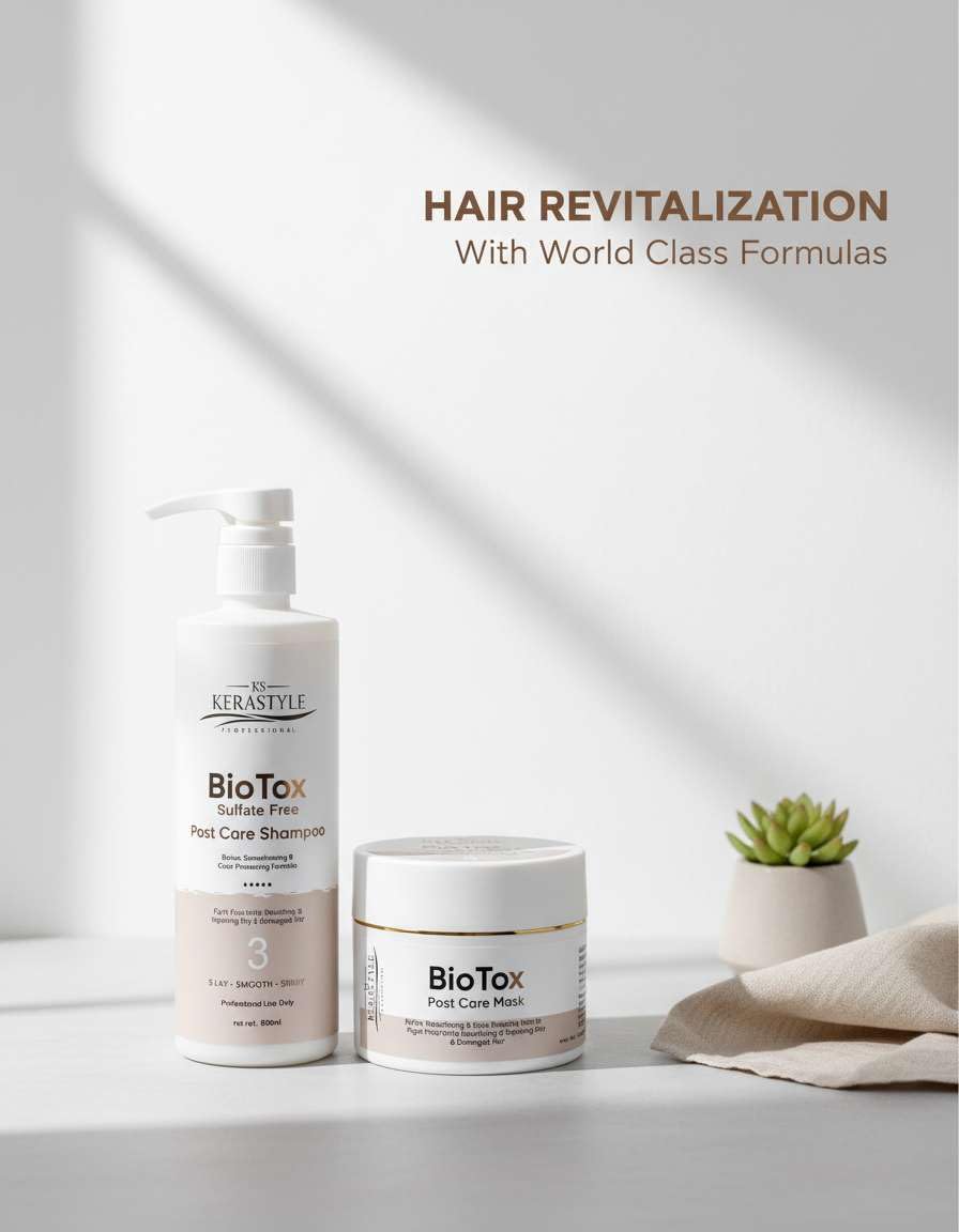 KERASTYLE Biotox Sulfate Free Post Care Shampoo 500ml & Hair Mask