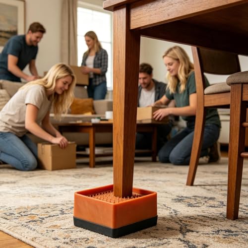 Elevadores de cama para elevar muebles bajos y limpiar fácilmente el suelo 3