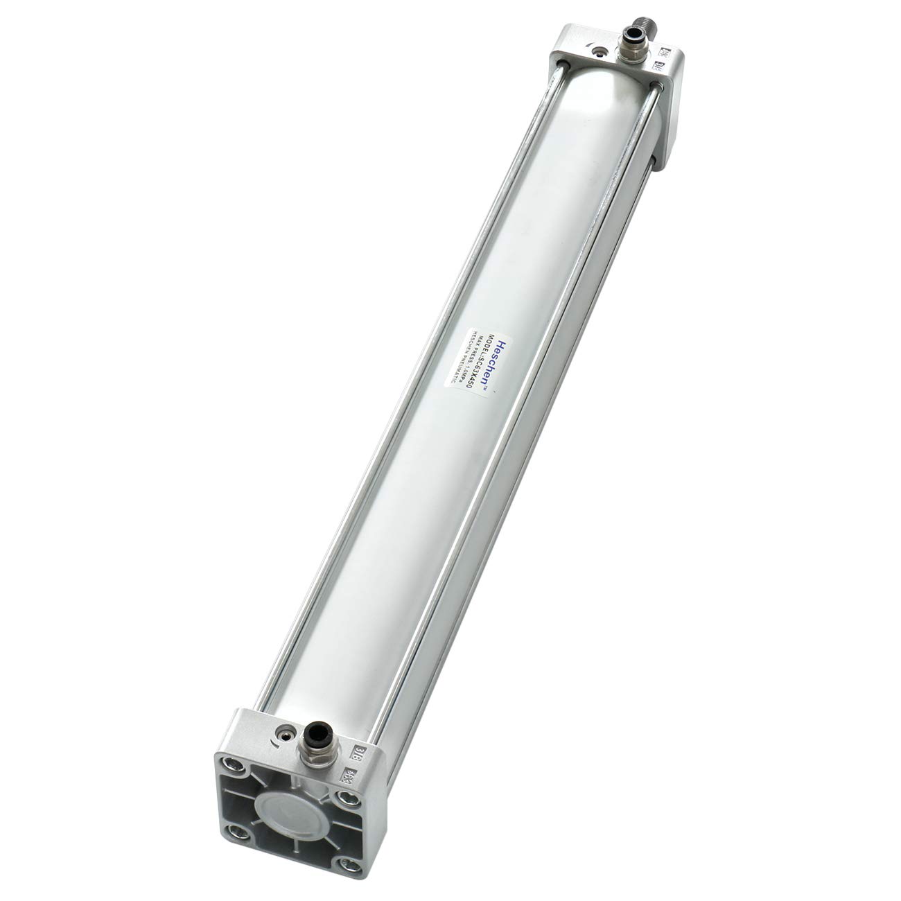 Heschen Cilindro neumático estándar, SC 63-450, PT3/8'' Puerto, 63mm diámetro, 450mm Carrera, Doble Efecto
