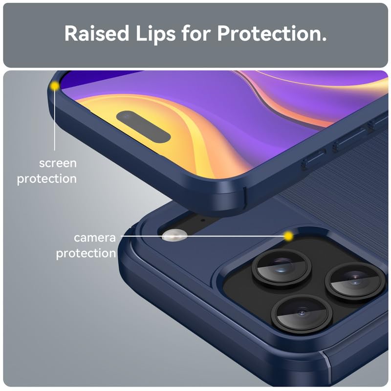 Image of Hybrid Carbon Fiber Back Case for iPhone 17 Pro Max (Blue)