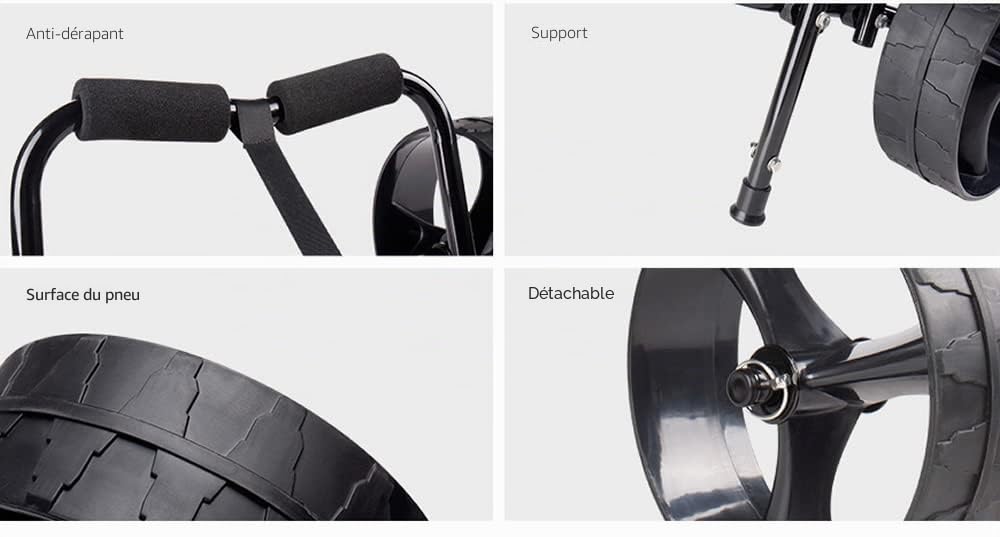 Chariot de transport pour kayak - Pliable - Accessoire