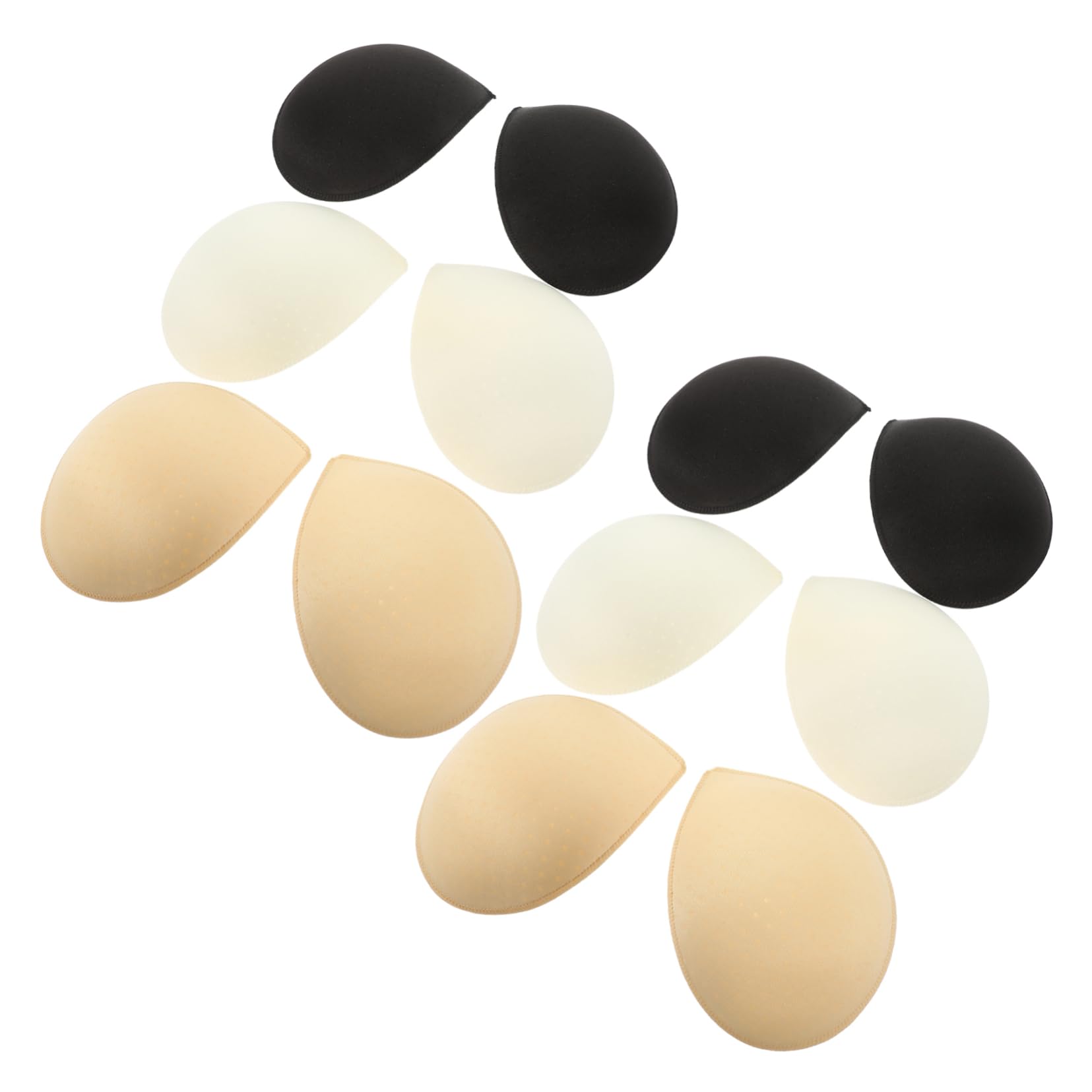 12pares Almohadillas De Esponja Para Sostenes De Insertos De Pads Para Bañadores y Sujetadores Deportivos Cómodas Forma Natural Reemplazos y
