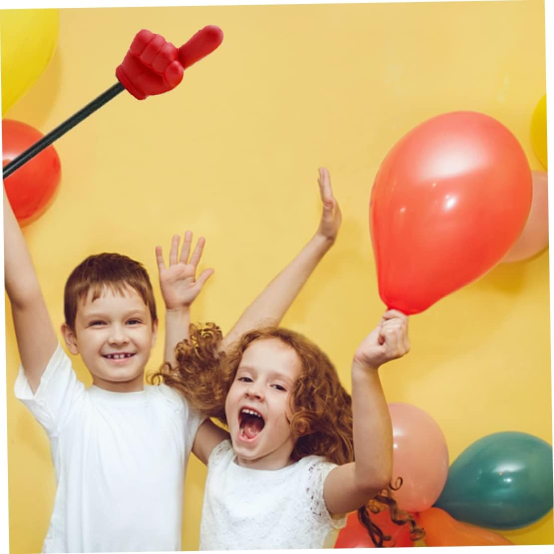 VumSyme Indoor and Outdoor Decoration, Pointing Stick Indication Stick with Index Finger Teachers Pointer for Party 2PCS Yellow Red Fashion Decoration Items : Office Products