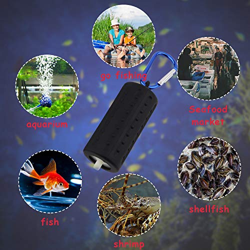Useekoo USB Aquarium Air Pump, Ultra Durable & Quiet USB Air Pump, Nano USB Aquarium Air Pump Air Bubbler for Aquarium Fish Tank with Air Stone and Silicone Tube - Black - Thumbnail 4