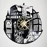 Tamaño del nombre: reloj de pared con disco de vinilo con luz LED de 12 pulgadas.