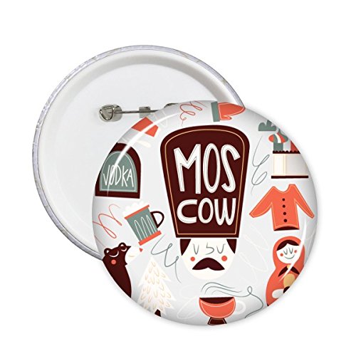 Ours matriochkas Russie badge rond XL - Customisez vos sacs et vestes au quotidien