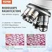 VEVOR Compound Trinocular Microscope, 40X-5000X Magnification Trinocular Compound Lab Microscope with Two-Layer Mechanical Stage, LED Illumination, External Interface and Microscope Slides Included