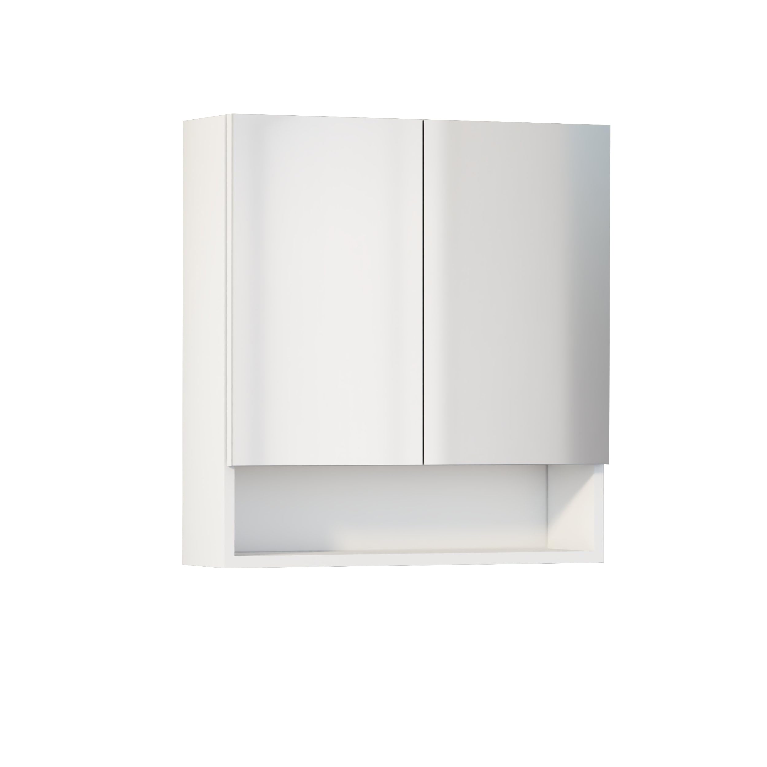 BaikalAssistent Wooden Melamine Glass, White, 60 cm