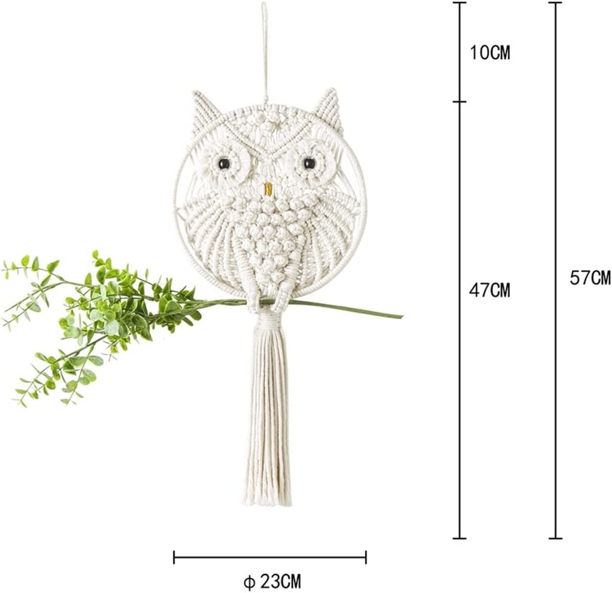 Wind Chimes Nordic Style Owls Dream Catchers Cotton Macrame Wall Hanging Handmade Tassels Dreamcatcher Boho Farmhouse Decor terraces (Color : C) (B)