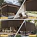SUNOFF Outdoor Roller Shades，Cordless Patio Roller Up Blinds with Shade Cloth for Porch Gazebo Pergola Balcony Backyard，2 Poles & 1 Fabric，Mocha，96