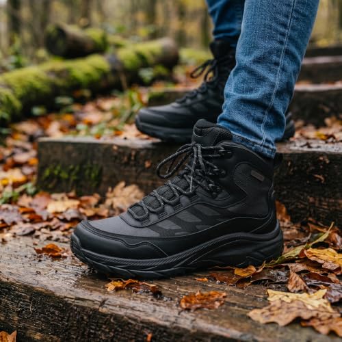 Image of Waterproof Hiking Shoes | Mid Ankle | Ripstop Fabric | Anti Skid Rubber Sole | ET1112
