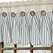Cotton Linen Farmhouse Kitchen Valance Curtains Boho Rustic Button Valances Natural/Sage Green Stripe Color Block Window Valances Rod Pocket Small Window Curtain for Cafe Bathroom Bedroom Drapes