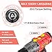TECCPO Cordless Drill, 20V Drill Set Power Drill, Brushless Drill Driver with 2 Batteries, 530 In-lbs, 1/2