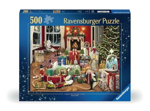 Ravensburger Enchanted Christmas 500 Piece Jigsaw Holiday Puzzle for Adults - 12000227 - Handcrafted Tooling, Made in Germany, Every Piece Fits Together Perfectly