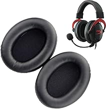 イヤーパッド FOR Kingston HyperX Cloud II/2 Cloud III/3 Cloud ii Gaming HSCP Flight Stinger Alpha S に対応 交換 用 ヘッドホンパッド 防止音漏れ防止 <1組 > なんしつ 高密度フォームRuiMi（ブラック）