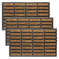 EDS Nimbus Door Mat Tuff Scrape Extra Large Doormat Outdoor - Long Lasting - Removes Grass, Mud & Dirt - 100% Coir with Rubber Backing Machine Washable Non-slip Doormats (45x75 CM)