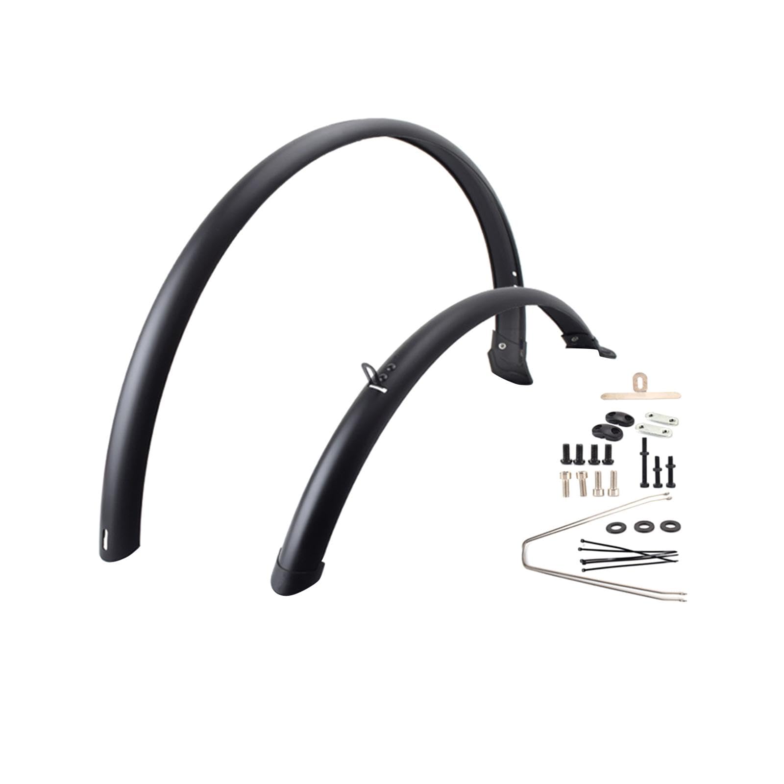 Vaveren 2X Road Bike Fenders Mountain Bike Mud Guards Replaces Full Cover Front Rear Mudguards Wheel Fenders for 700C Dust Rain Water, Without 2 Rings