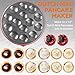 Baker's Friend Mini Pancakes Maker Machine, Dutch Mini Pancake Griddle, 14 Holes Electric Poffertjes Pan, Ideal for Breakfast, Snacks, Desserts & More, Red