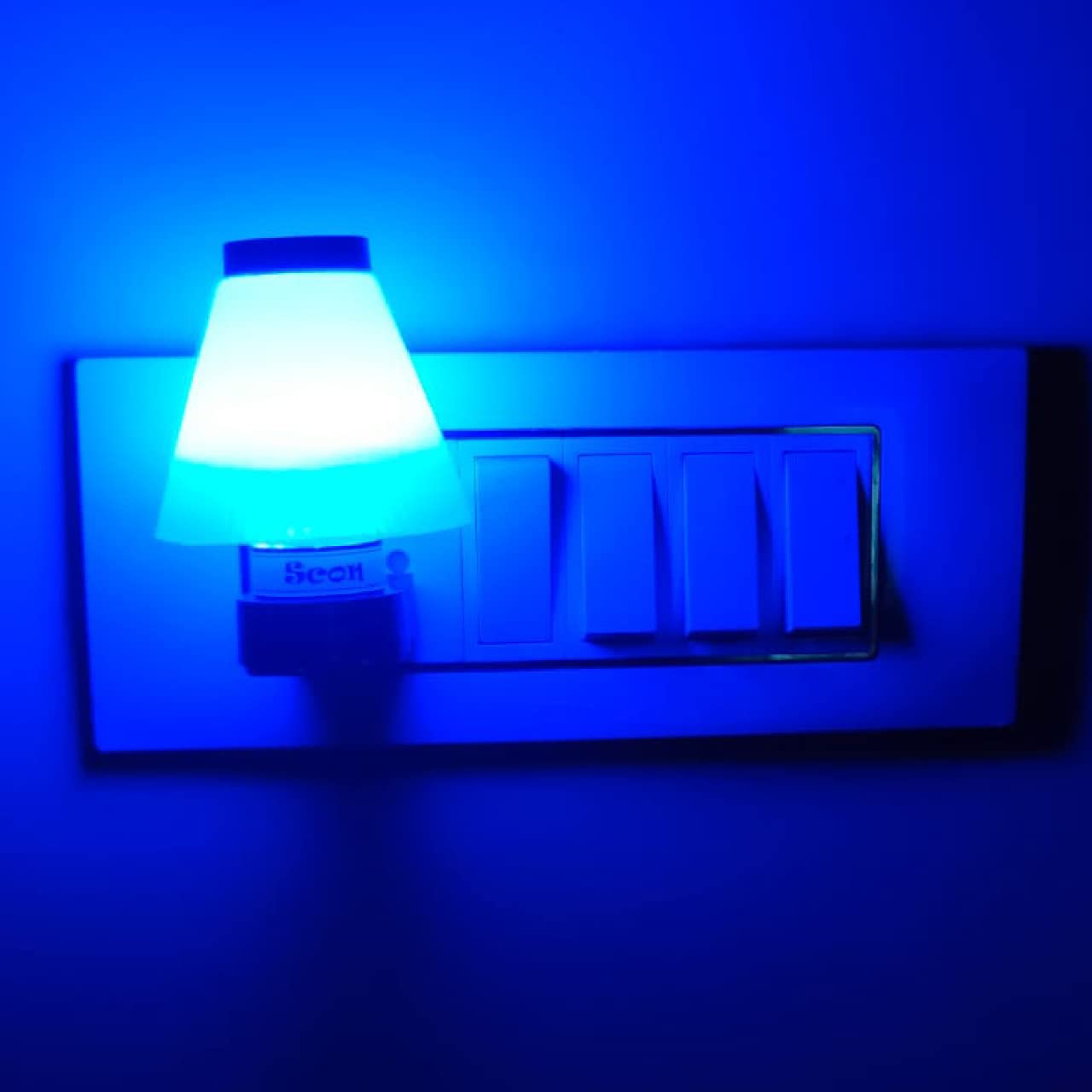 Improvhome Decorative Led Night Lamp with Plug for Bedroom Livingroom Night Light for Home Indoor and Outdoor Use (Pack of 1) Color - Bluish (B0CRYVLPYG) Amazon Price History, Amazon Price Tracker