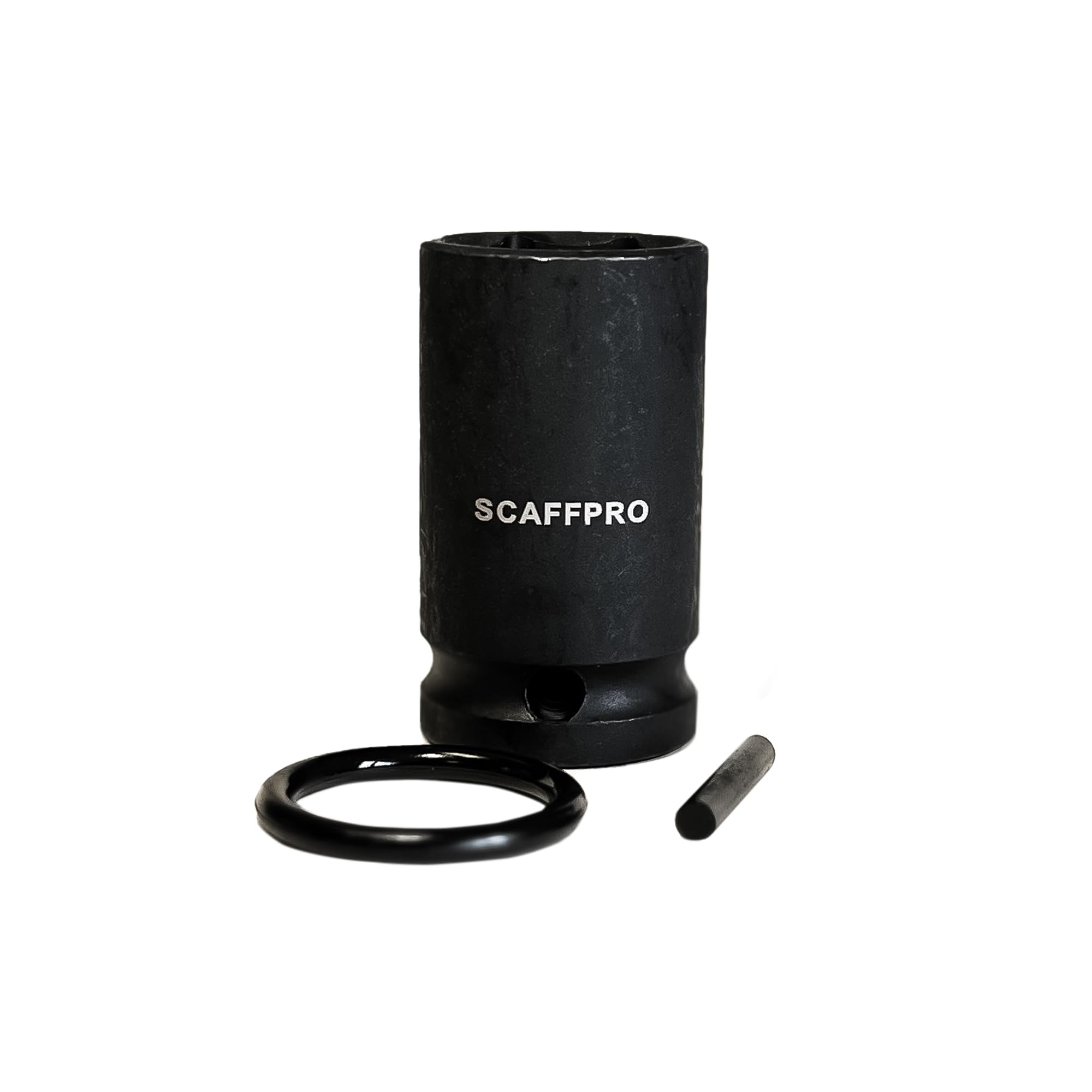 SCAFFPRO 21mm Bi-Hex Scaffolding Impact Socket 1/2" with O-Ring & Pin Scaffolders Deep Scaffold Socket Chrome Molybdenum Steel Engineered 12 Sided Fitment Provides a Secure Grip