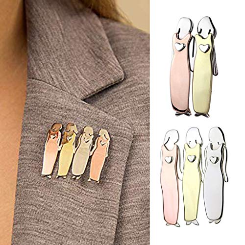 Image of 2 /3 /4 /5 /6 Charm Women Pins Best Friends Sister Brooches Cute Pin Jewelry Gifts #3