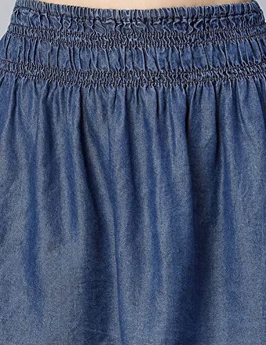 Image of oxolloxo Women Regular Fit Cotton Solid Casual Skirt