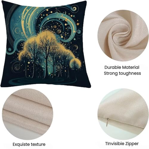 Housse de coussin extérieur imperméable 45x45 cm en lin déperlant pour salon de jardin