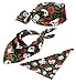 Produktbild KarnevalsTeufel Dreieckstuch in schwarz mit Rosenmotiv und Totenköpfen Schal Kopftuch Bandana Halloween Accessoire