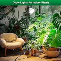SANSI 40W Dimmbare LED Pflanzenlampe für Zimmerpflanzen mit Ständer, 4000K Vollspektrum E27 Pflanzenlicht mit Fernbedienung, 4/8/12 Stunden Timer, 4 Helligkeits, 40–110cm Höhenverstellbar – Ansicht 7