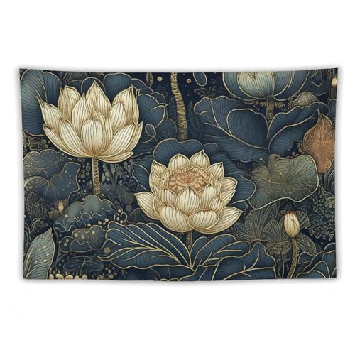 Tapisserie murale fleurs tenture de lit esthetique 152 x 228 cm