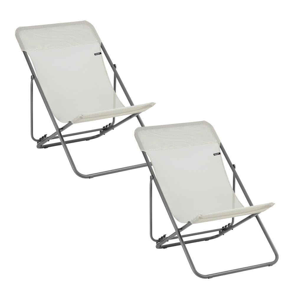 Lafuma - Lot de 2 Transats Jardin pliants Multi-Positions