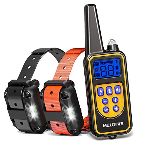 Collier de Dressage pour Deux Chiens Rechargeable et IP67 Étanche avec Distance de 800m avec 99...