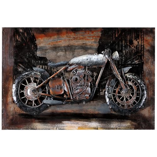 WTD - Quadro da parete in metallo con immagine 3D in rilievo, 60 x 40 cm, realizzato a mano