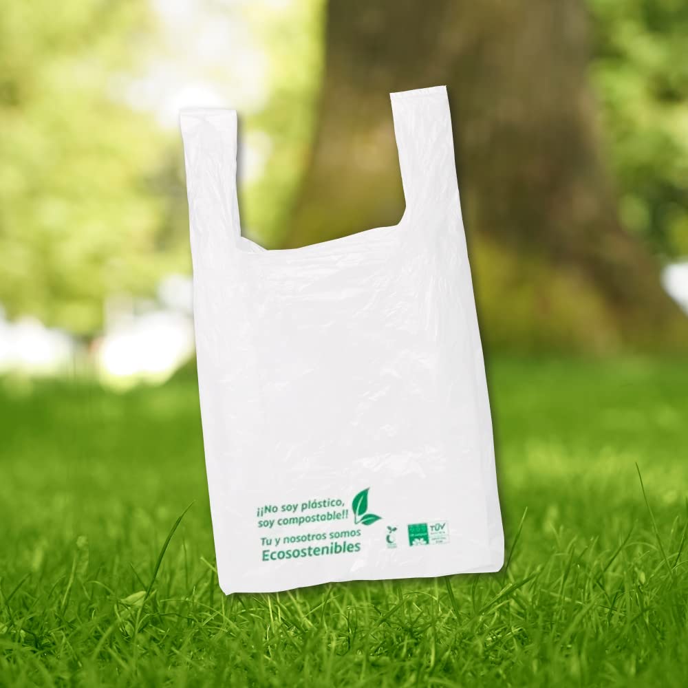 bolsas de plastico reciclables, reutilizables Bolsa resistentes recicladas, muy resistentes y ecosostenibles (8 rollos x 400 uds (compostables))