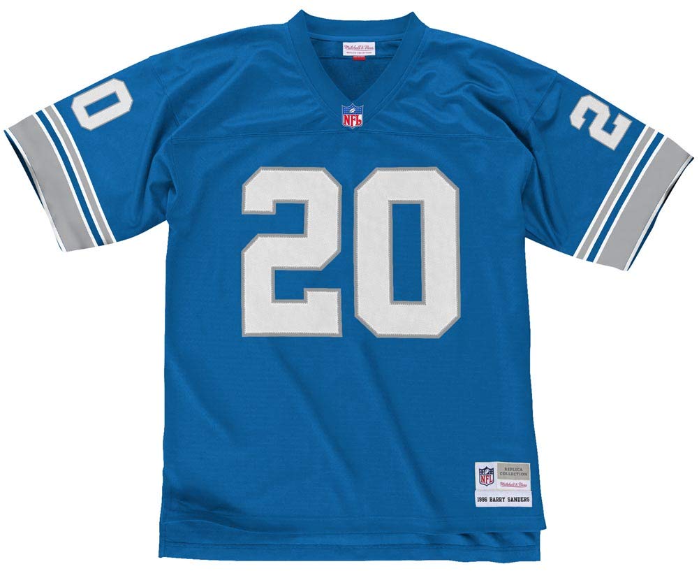 Mitchell & Ness Detroit Lions Sanders 1996 Royal Nfl Legacy Jersey Throwbacks Vintage Logo-image