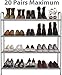 Simple Houseware 4-Tier Shoe Rack Storage Organizer 20-Pair, Grey