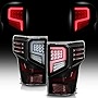 ACANII - For [OEM Non-LED Model Only] 2016-2021 Nissan Titan | Titan XD Black LED Tube Tail Lights Brake Lamps Pair Set