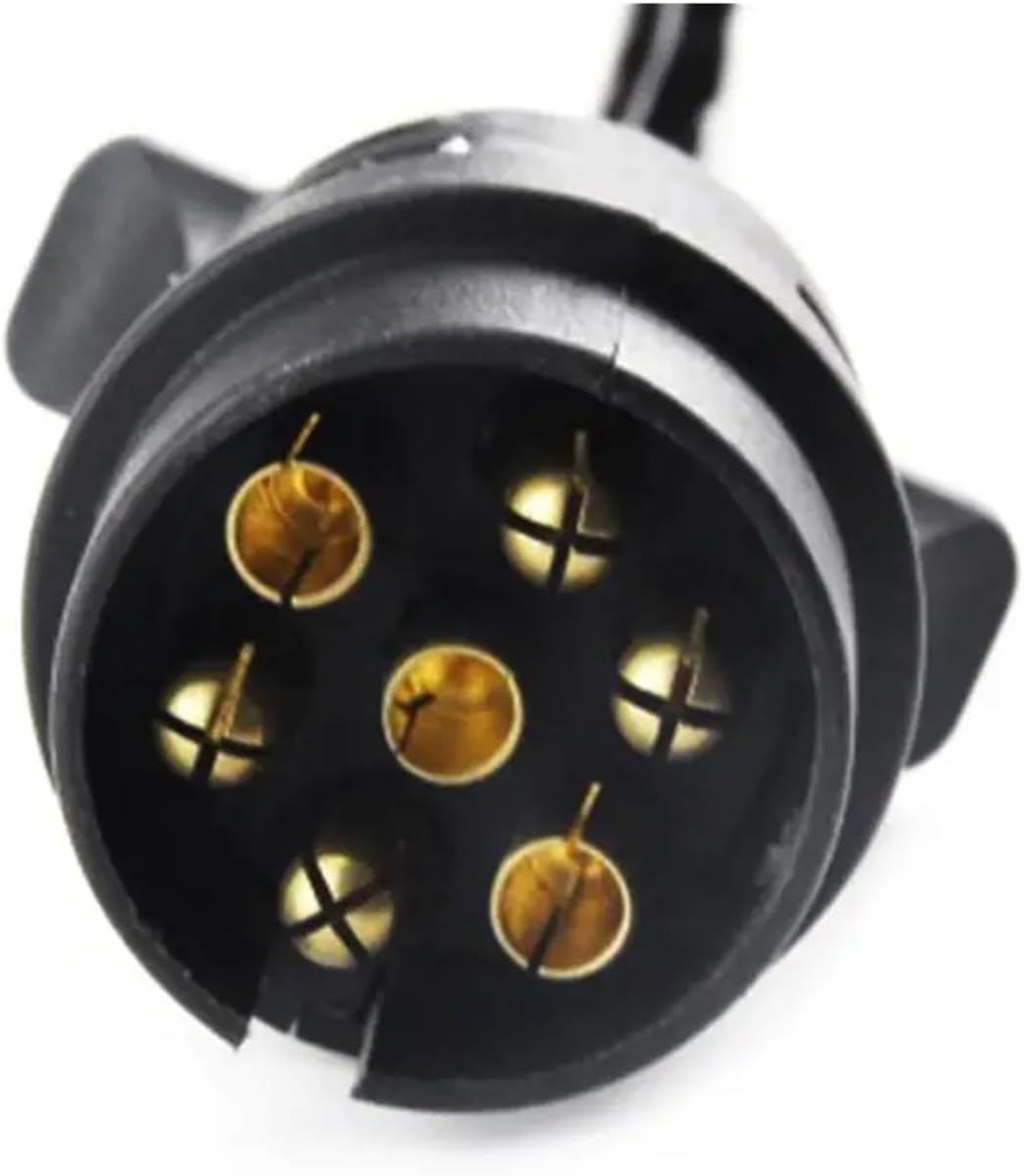 Trailer Hitches, 7 Way 7 Pin Round Plastic 12V RV Trailer Connector Standard Car Socket Vehicle Power Supplies